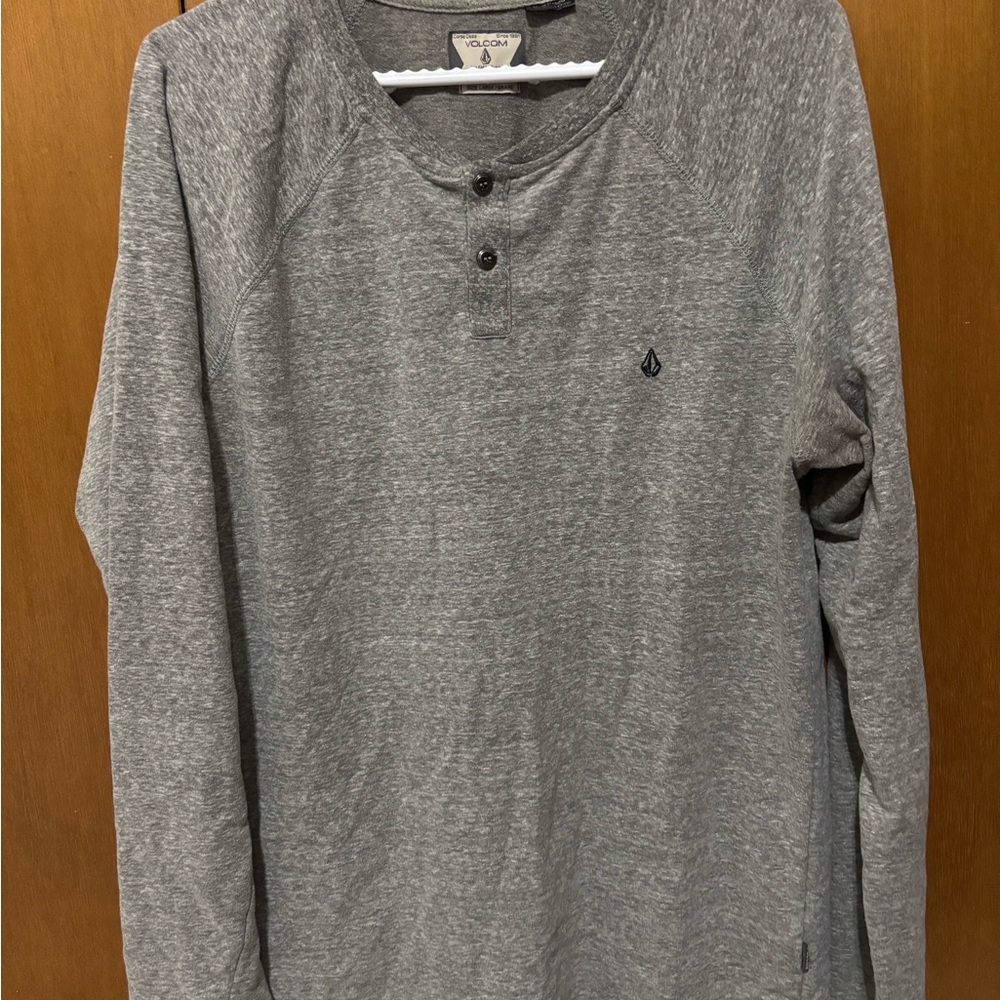 Volcom Charcoal Long Sleeve Henley